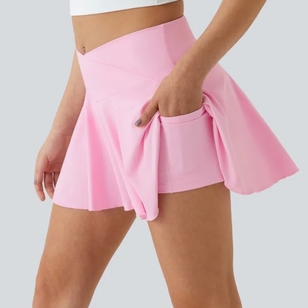 HALARA Pink Athletic Skort with Built-In Shorts